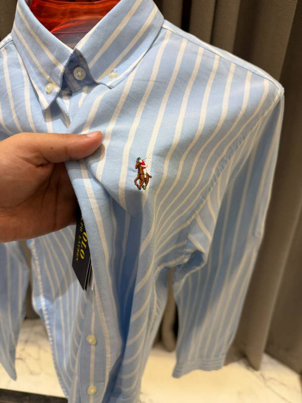 Ralph Lauren Chest Logo Full Sleeves Shirt Sky