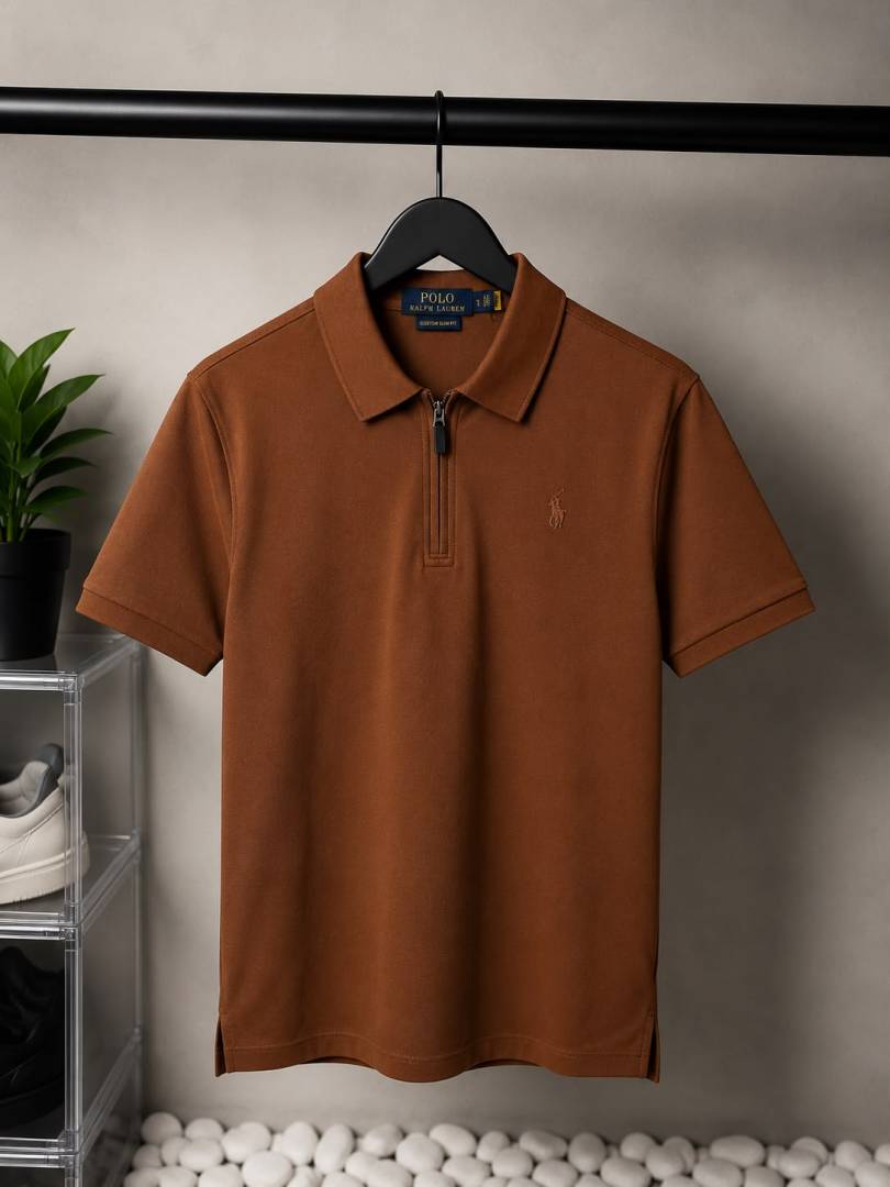 Ralph lauren RL zip polo t shirt 1049