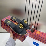 Tori Burch_Black_Everly_Slides_For_Women_With_Original_Box_