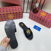 Tori Burch_Black_Everly_Slides_For_Women_With_Original_Box_