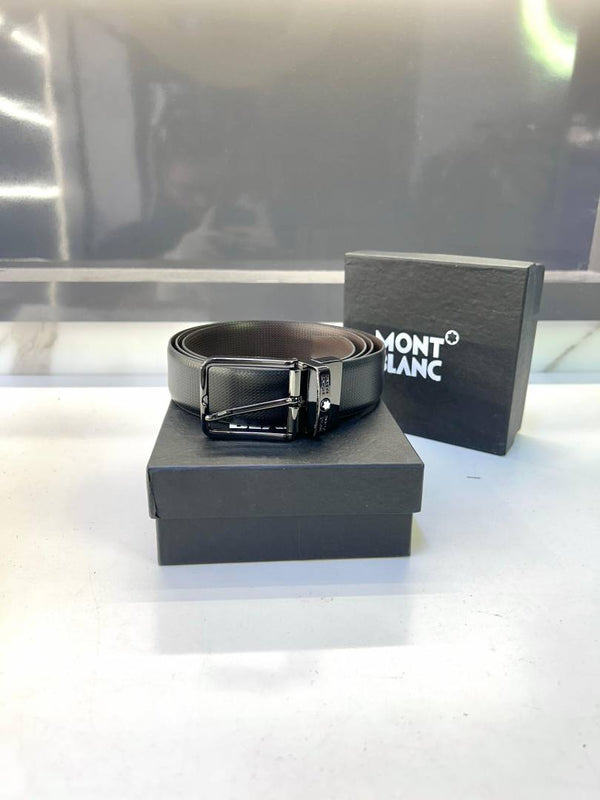 Mont_Blanc Black Glossy Belt Fa 300
