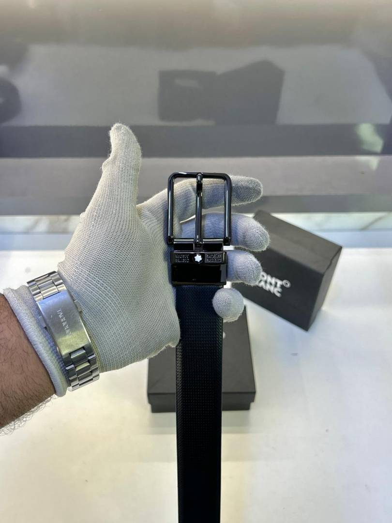 Mont_Blanc Black Glossy Belt Fa 300