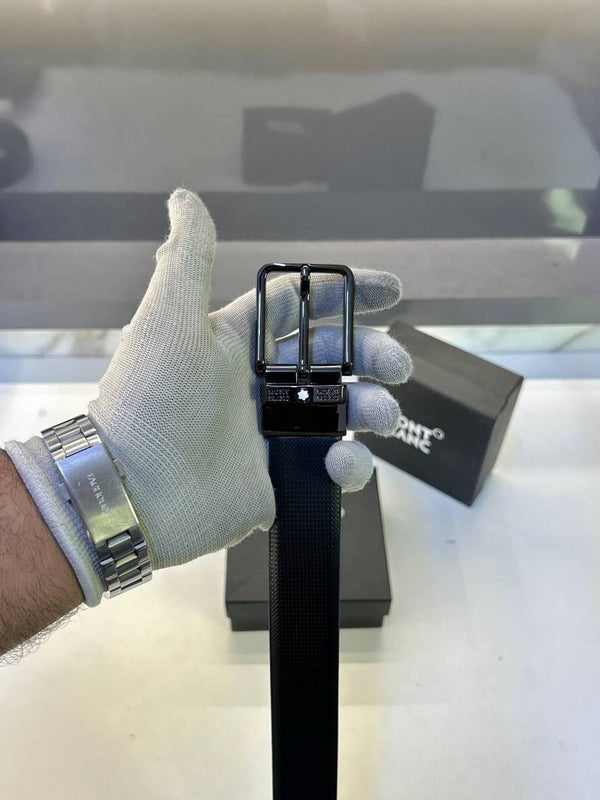 Mont_Blanc Black Glossy Belt Fa 300