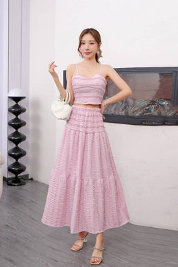Br Women Long Skirt & Top No Ribbon Pink SB162-P