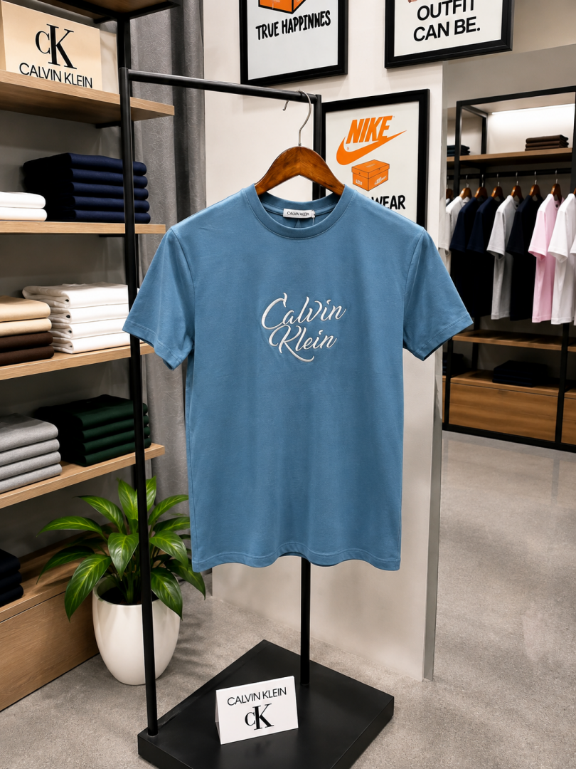 Calvin klei imported round neck tshirt c green
