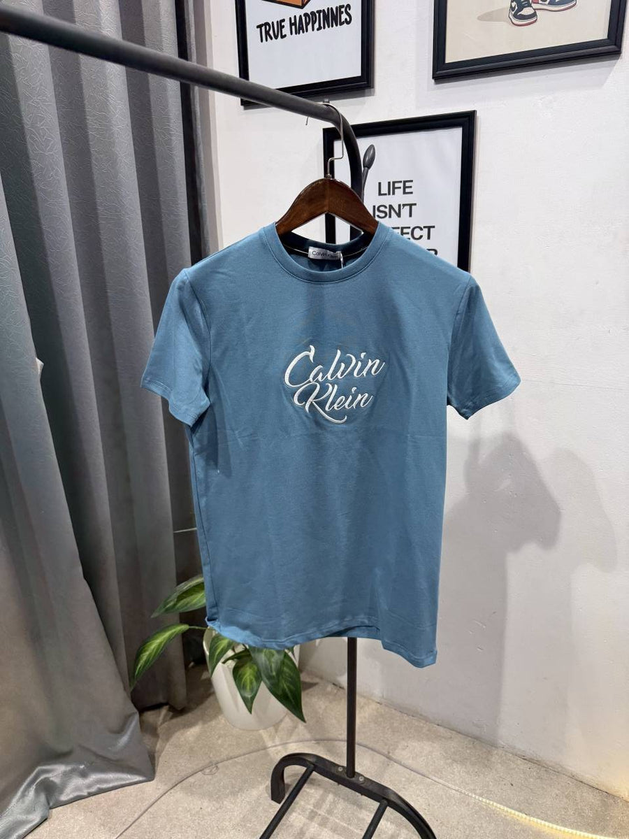 Calvin klei imported round neck tshirt c green