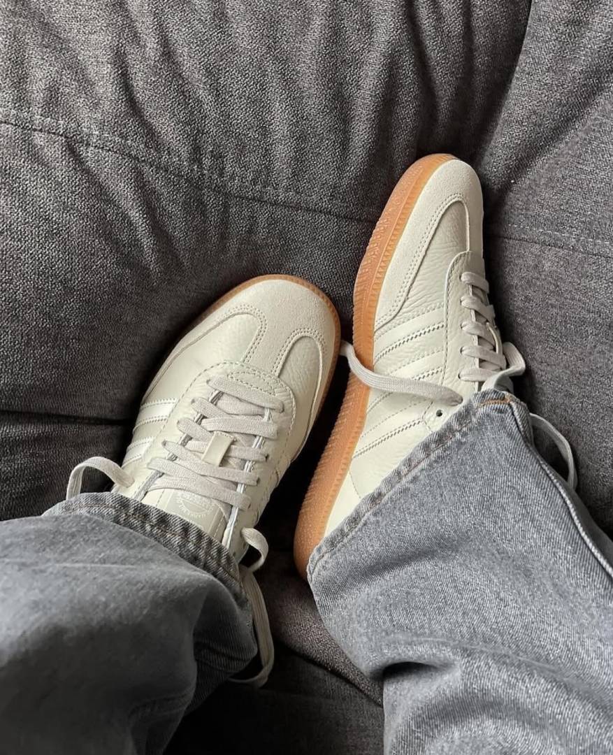 Adidas Samba Beige Aluminum Gum Women Leather Quality