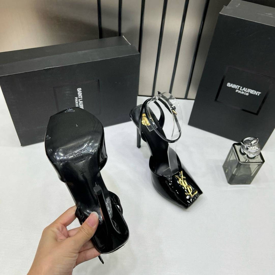 YSL_Saint_Laurent_Opyum_Patent_Leather_Ankle_Strap_High_Heel_Sandals_Black_With_OG_Box_&_Carry_Bag_10056-3_Black