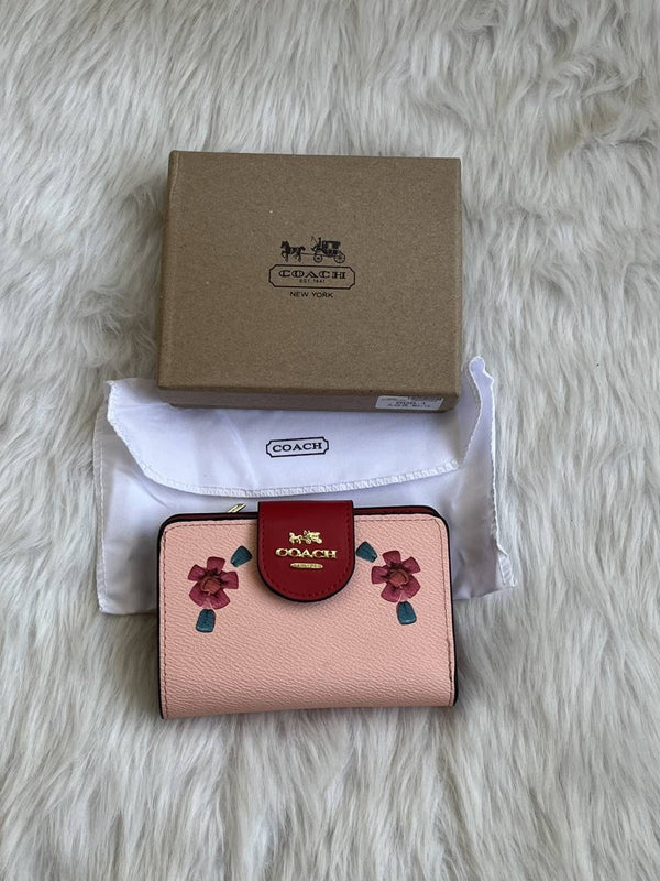 Coach_608_Pink_Small_Flap_Wallet_With_OriginalBox_DustCover_Premium