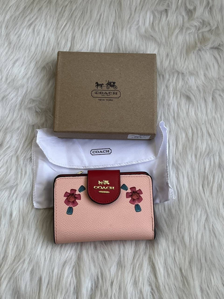 Coach_608_Pink_Small_Flap_Wallet_With_OriginalBox_DustCover_Premium