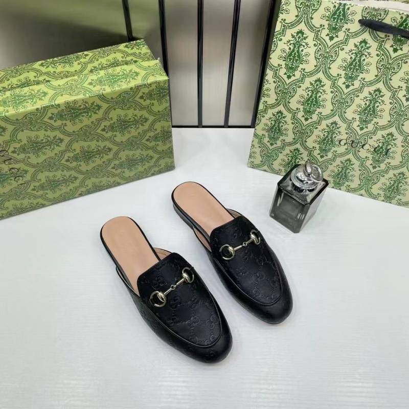 Gucci_GG_PrinceTwon_Slides_In_Rossa_GG_leather_for_women_with_OG_Box_&_Carry_Bag_Black_886-1C