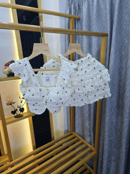 Br Women Skirt & Top Frill Skirt Cream SB165-CR