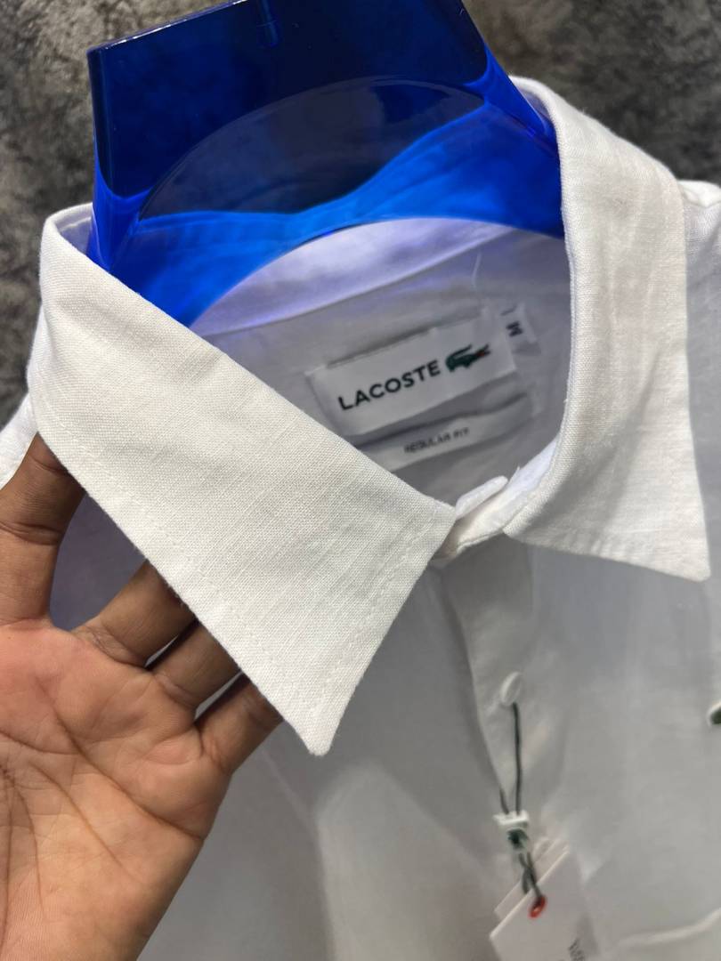 Lacoste IMPORTED STORE ARTICLE linen fabric SHIRT