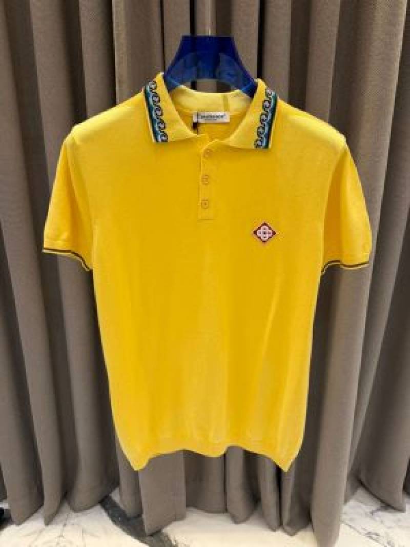 Casablanca Chest Logo Polo T-shirt Yellow