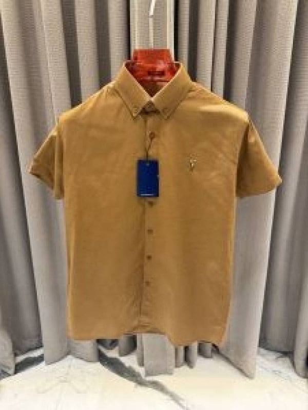 Ralph Lauren Premium Mud Brown Half Shirt