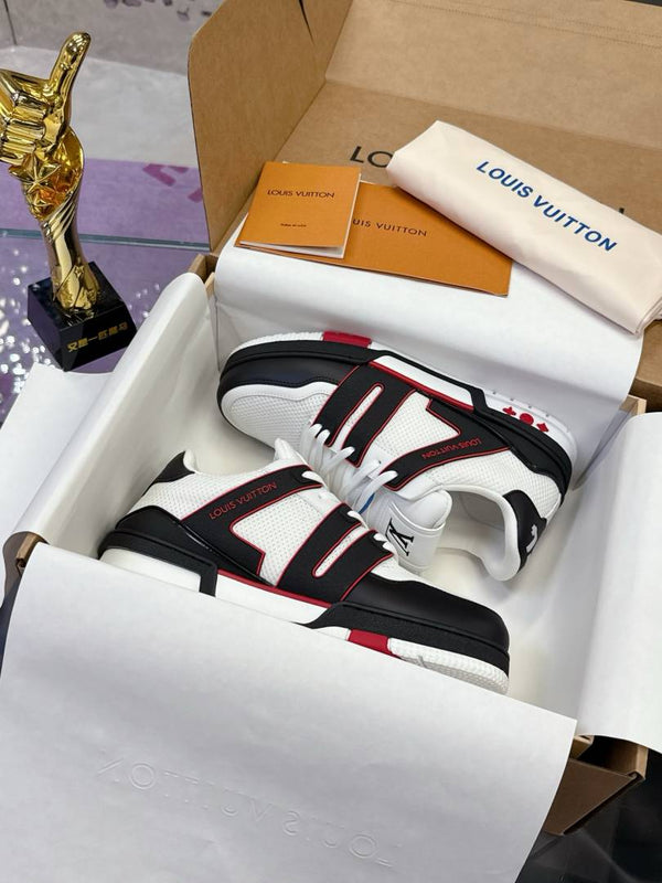 Louis Vuitton ICONIC TRAINER WHITE RED