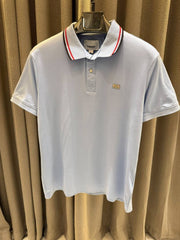 Burberri Chest Logo Polo T-shirt Sky