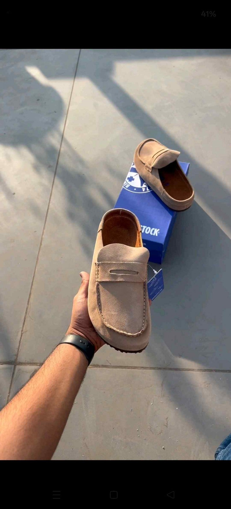 Birkenstock Naples Wrapped Suede Biege