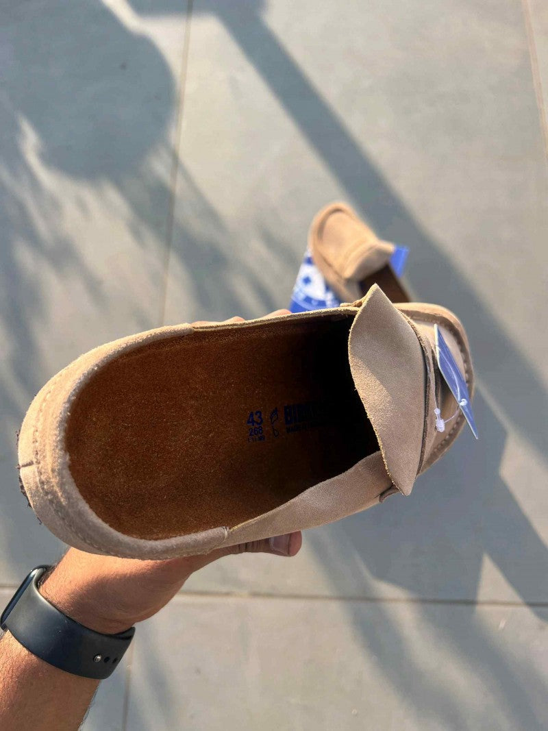 Birkenstock Naples Wrapped Suede Biege