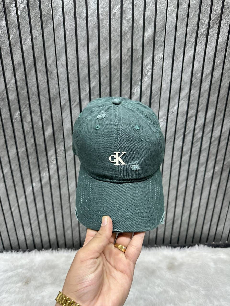 Calvin Kline_Green_Forest_Small_Highend_Quality_Front_Logo_Premium_Unisex_Cap_With_Original_Polly_Bag