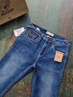 True Religio n Blue Shade Premium Imported Stretchable Lycra Fabric Straight fit Denim with Back Flap pocket Design 3403
