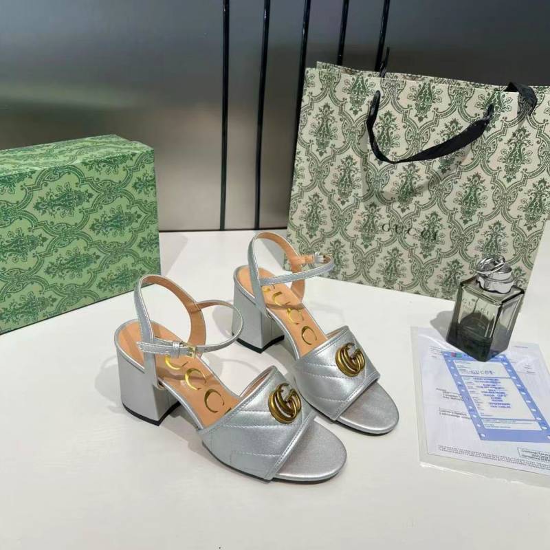 Gucci_GG_Marmont_Silver_Leather_Block_Heel_Sandals_GG_Logo_With_OG_Box_&_Carry_Bag_Silver_8058-3