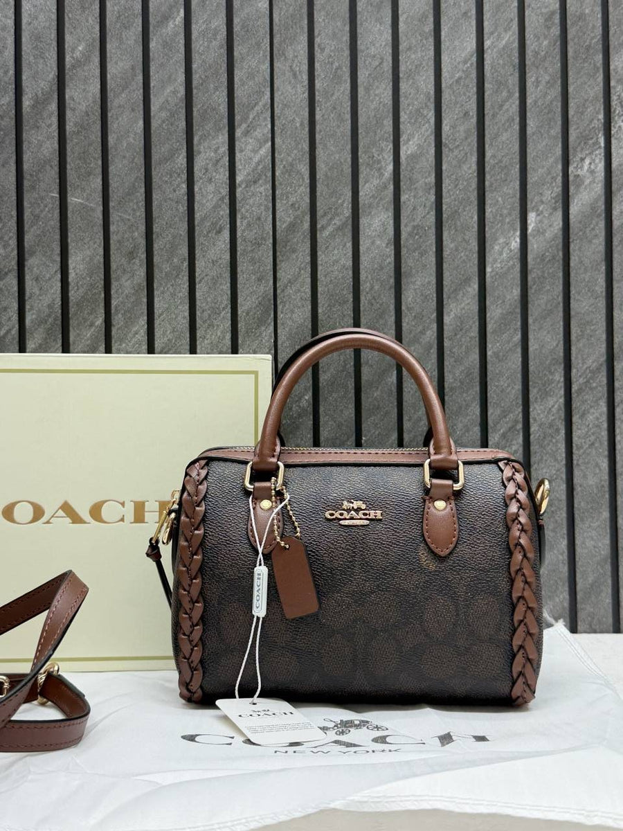 Coach Rowan Mini Braided Crossbody Bag With Original Magnet Box & DustCover Packing