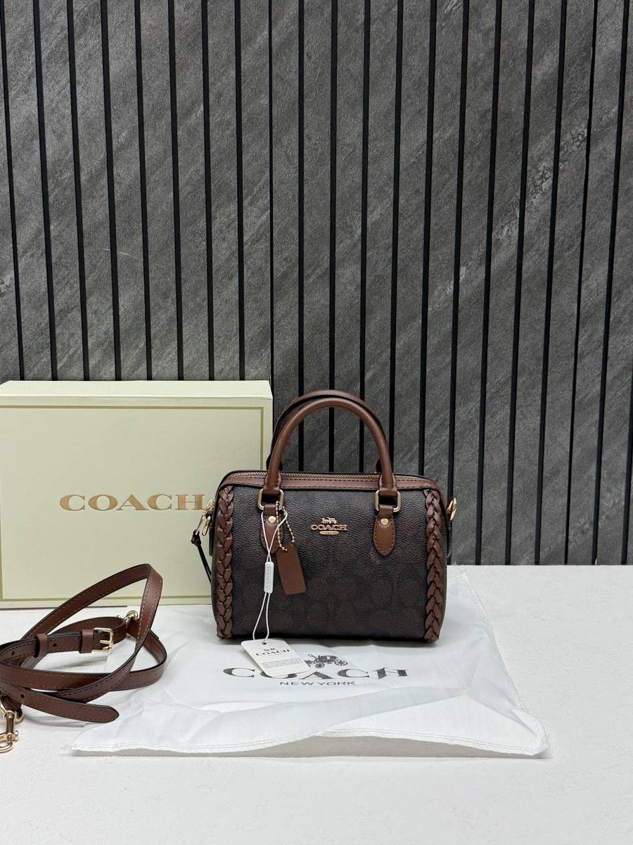 Coach Rowan Mini Braided Crossbody Bag With Original Magnet Box & DustCover Packing