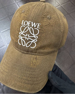 Loewe Denim Washed Brown Premium Unisex Cap With Safety Box