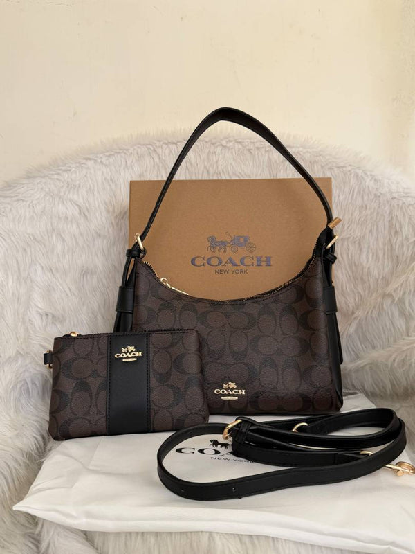 Coach 01 Laurel Hobo Shoulder Combo With Wristlet Wallet Original Box Packing