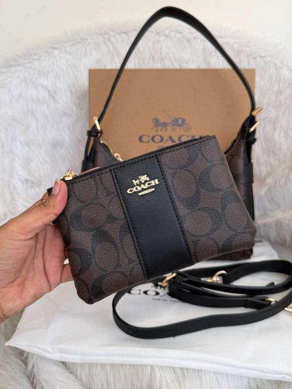 Coach 01 Laurel Hobo Shoulder Combo With Wristlet Wallet Original Box Packing