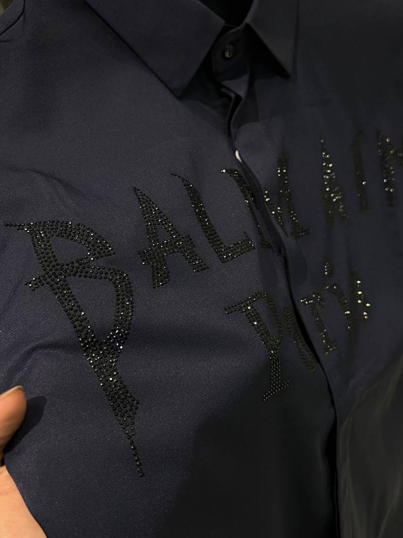 Balmain imported store article diamond china shirt