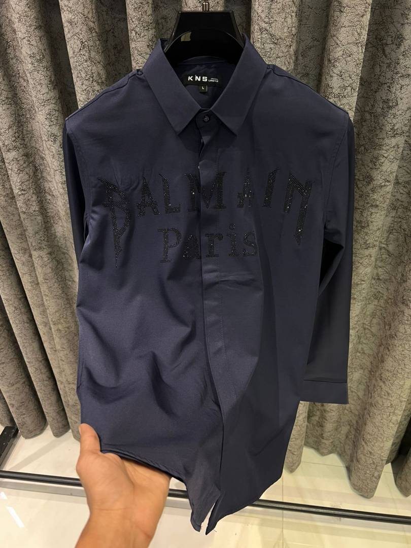 Balmain imported store article diamond china shirt