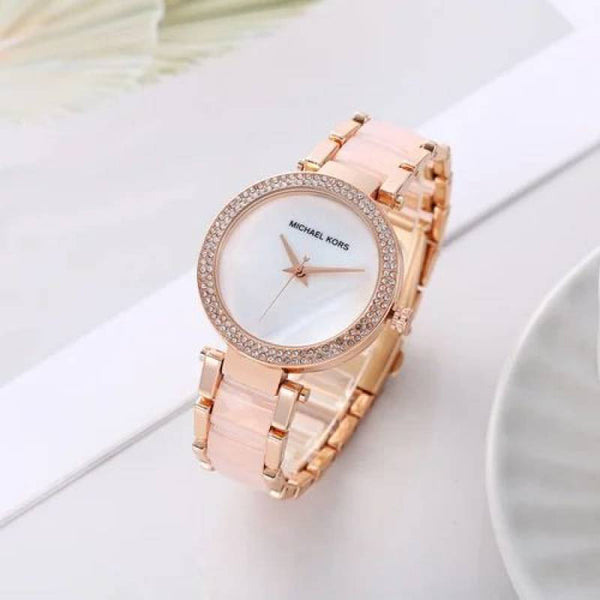 Michael Kors Parker Pave Pink-White