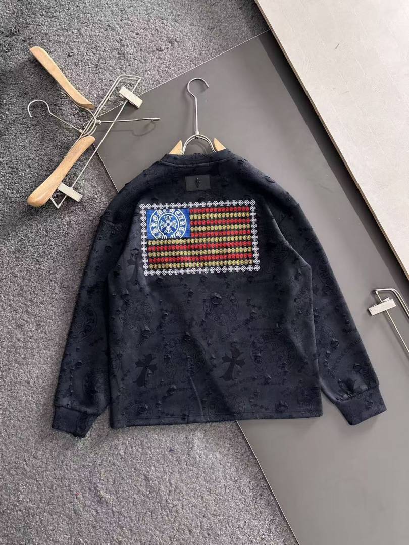 CHROME HEARTS IMPORTED SWEATSHIRT STORE ARTICLE BLACK AND GREY