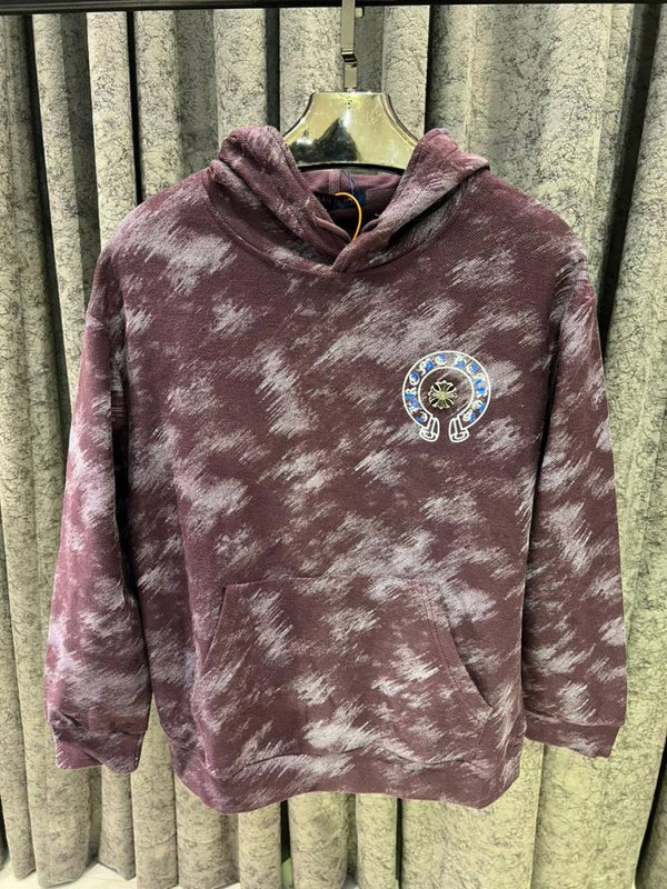 CHROME HEARTS IMPORTED HOODIE STORE ARTICLE PURPLE AND GREY
