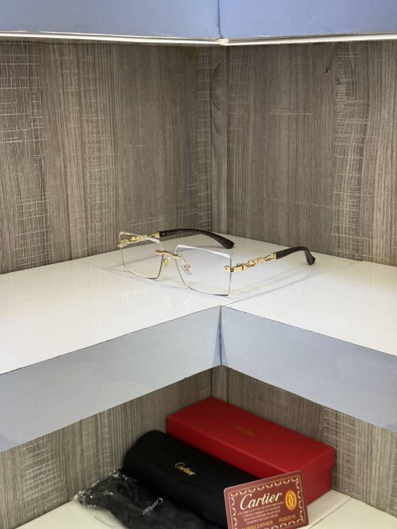 Cartier 3077 Frameless Wooden stick sunglass