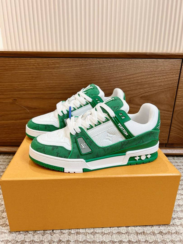 Louis VUITTOON TRAINER MONOGRAM GREEN DENIM