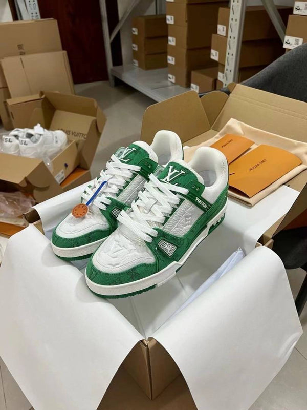 Louis VUITTOON TRAINER MONOGRAM GREEN DENIM