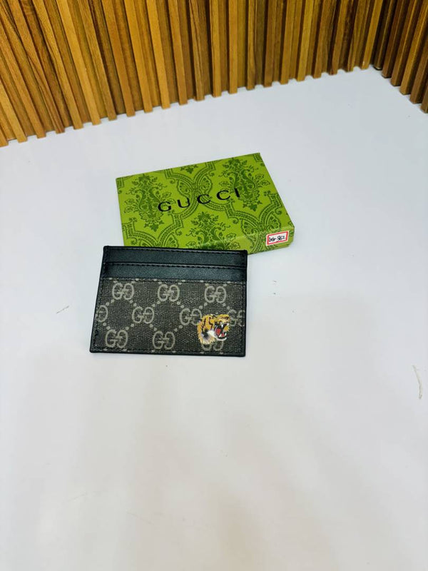 362 GUCHI TIGER PRINT CARD HOLDER WALLET