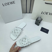 Loewe Petal Anagram White Slides For Women With Original Box And Dust Cover White 2506