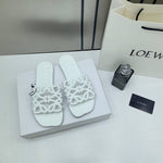 Loewe Petal Anagram White Slides For Women With Original Box And Dust Cover White 2506