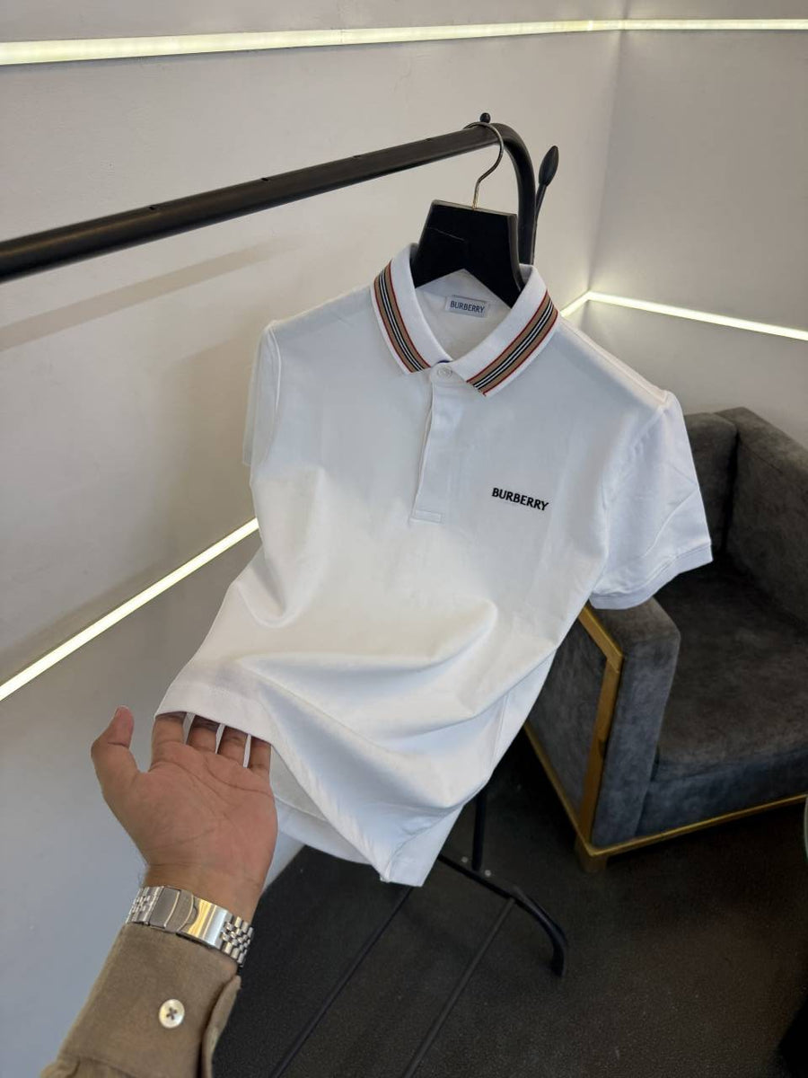 Burberry imported polo tshirt white