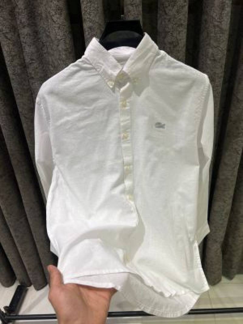 Lacoste IMPORTED STORE ARTICLE linen fabric SHIRT
