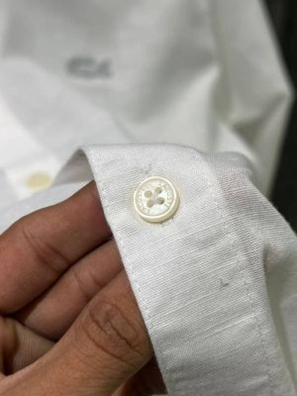 Lacoste IMPORTED STORE ARTICLE linen fabric SHIRT