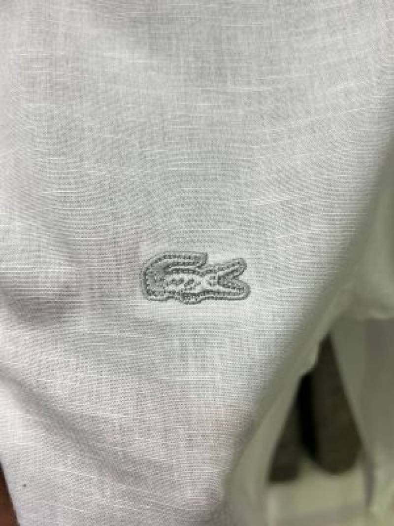Lacoste IMPORTED STORE ARTICLE linen fabric SHIRT
