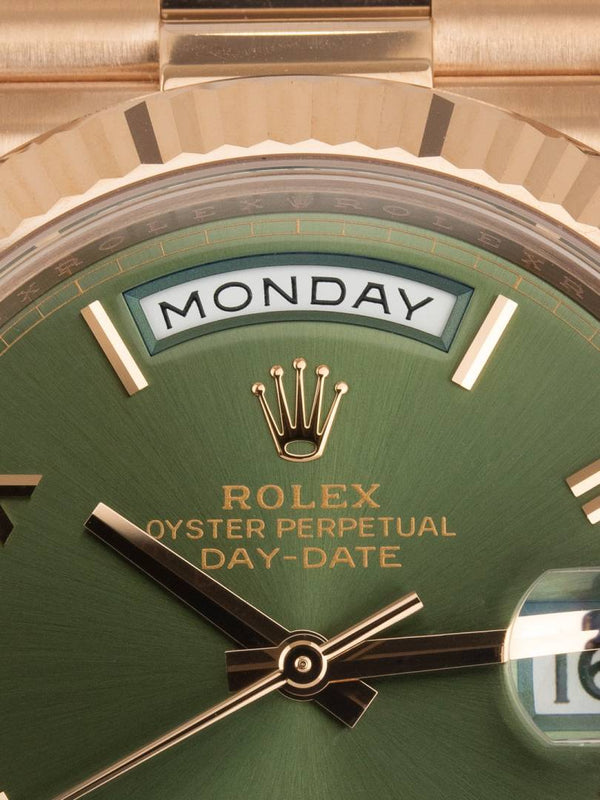 Rolex Oyster Perpetual Day Date 40 Battery Copper Green