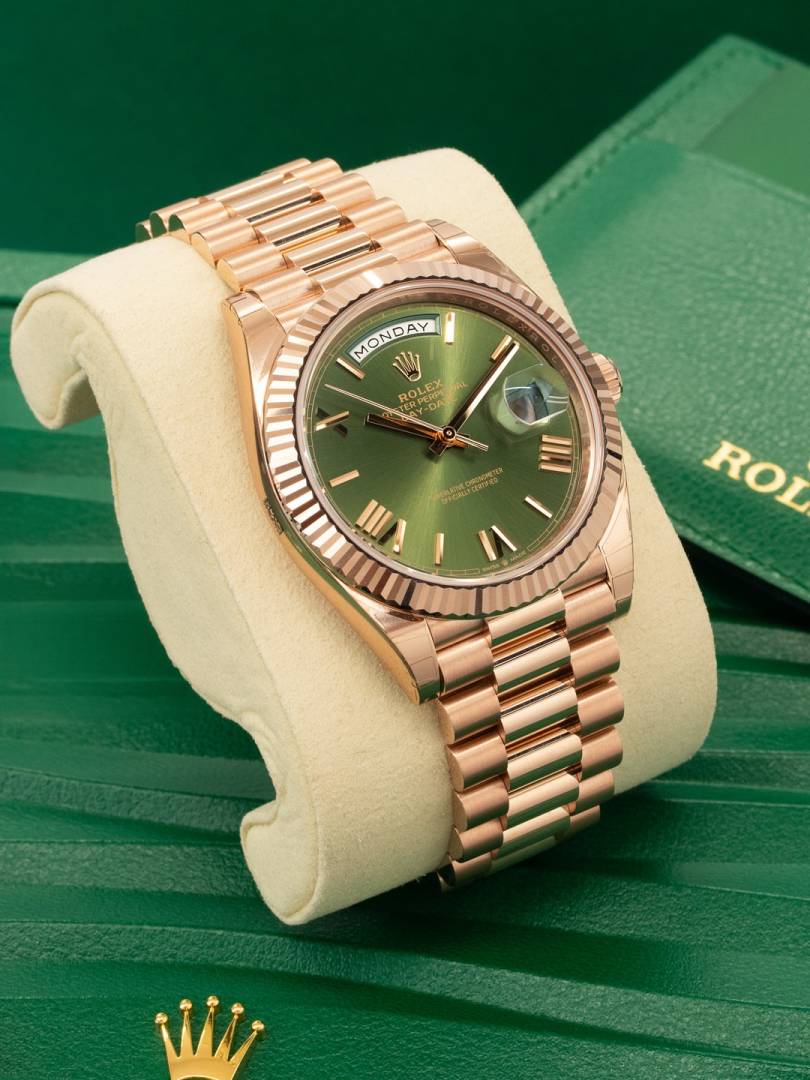 Rolex Oyster Perpetual Day Date 40 Battery Copper Green