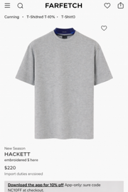 Hackett_impoted Oversized Tshirt Grey