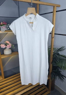 Zarra Women Long Dress White SB79-W